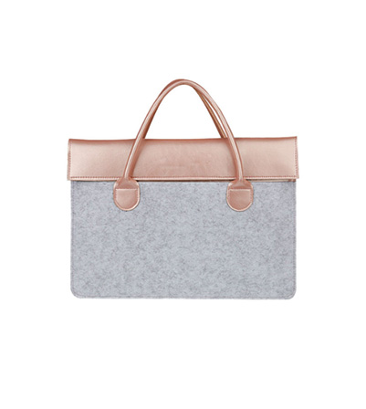Wool And Leather Laptop Bags Sleeves Slim Bag Briefcase