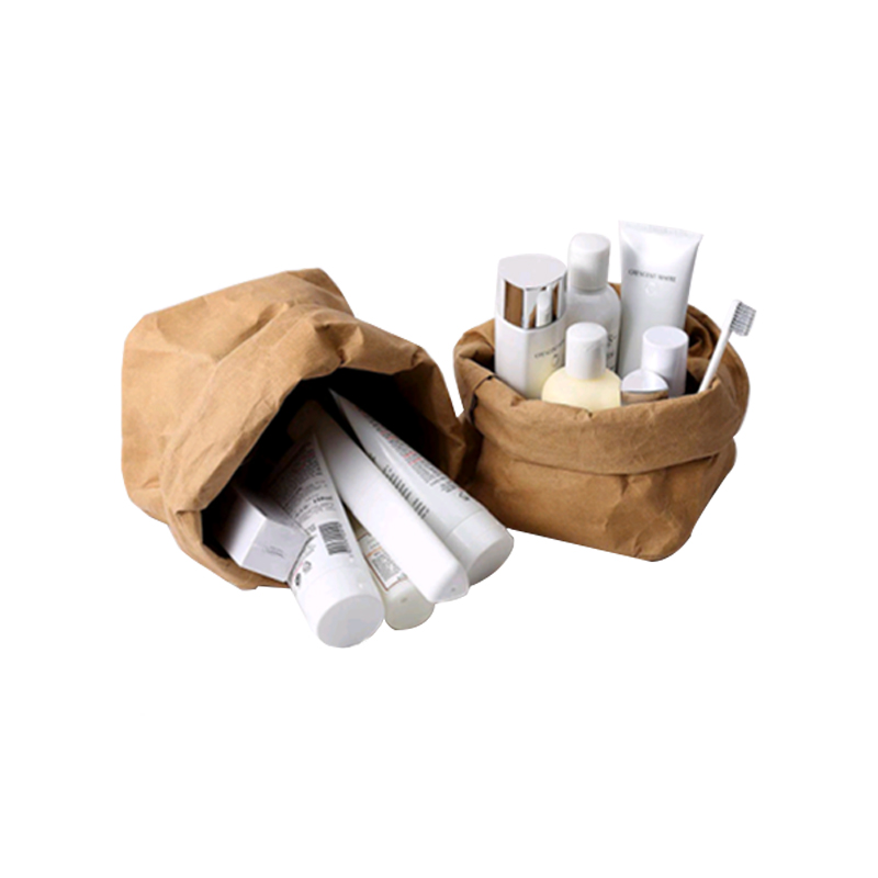 Cosmetic Organizer Portable Kraft Paper bag