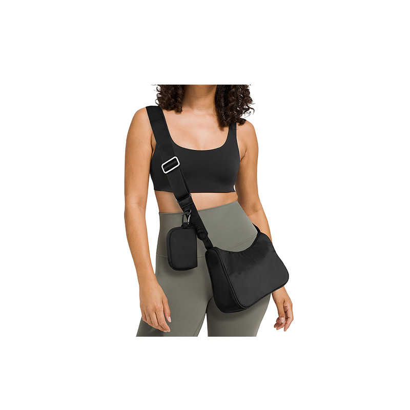 Custom waterproof women shoulder bag nylon fashion yoga gym sports crossbody bag