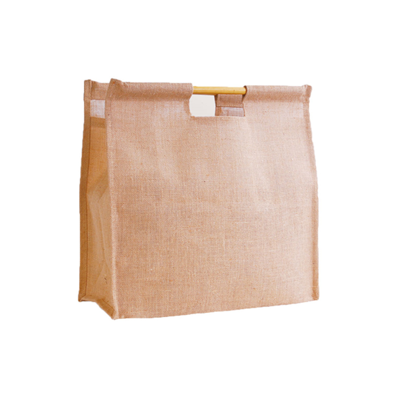 Natural jute shopping tote bag