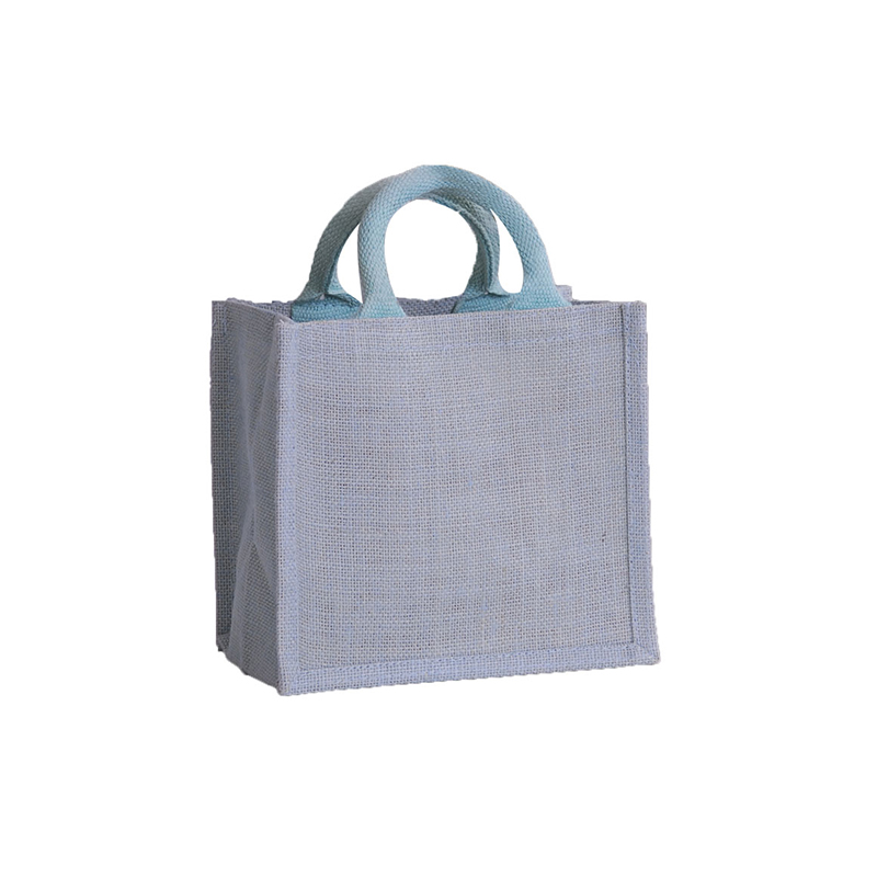 Blue jute shopping bag