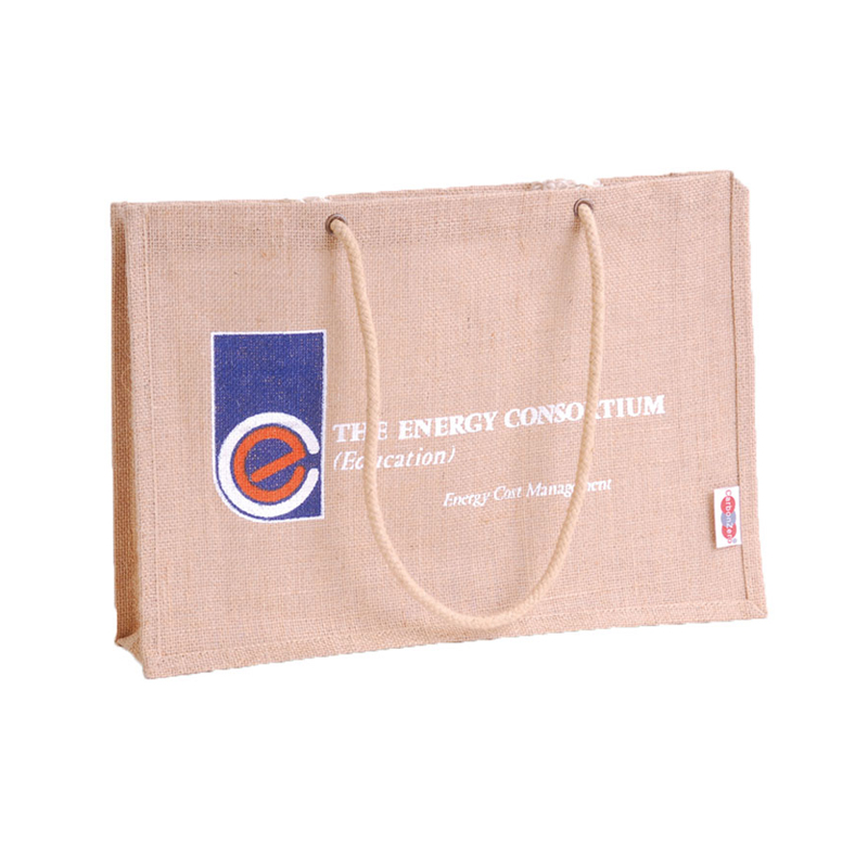 Custom Printed Jute Handbag Eco Reusable Shopping Jute Tote Bag