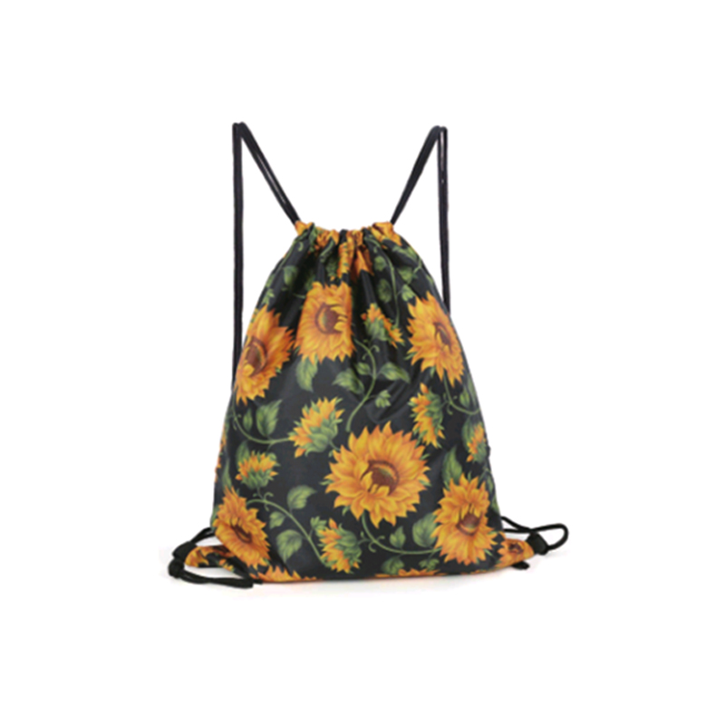 Digital printing polyester drawstring bag