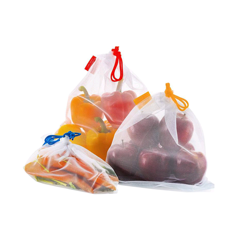 RPET mesh drawstring pouch bag