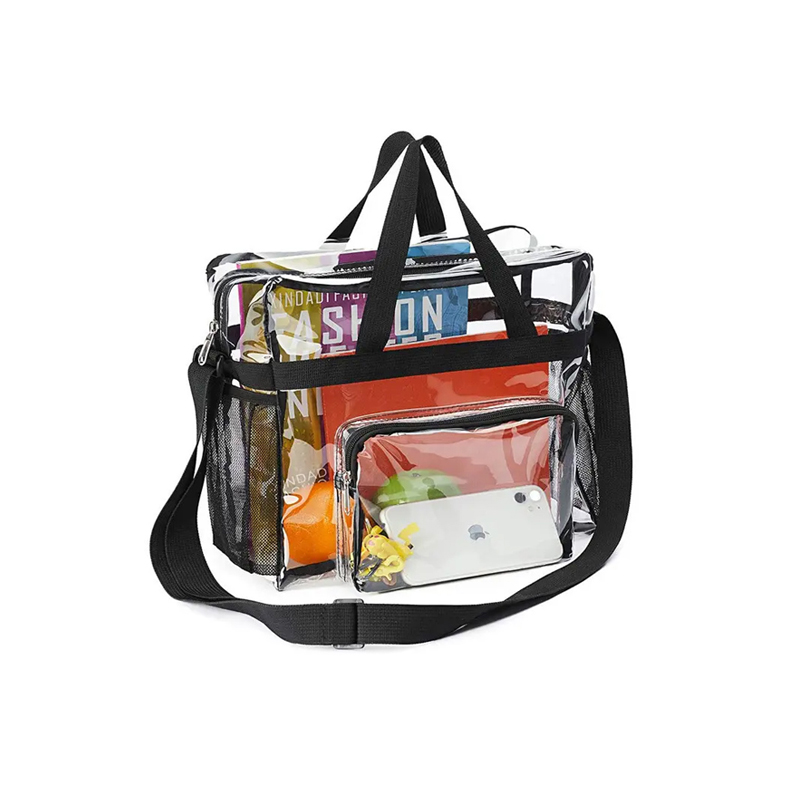 Clear Bag Stadium Approved Transparent PVC Stadium Tote Bag for Women and Men for Festival Work Sport