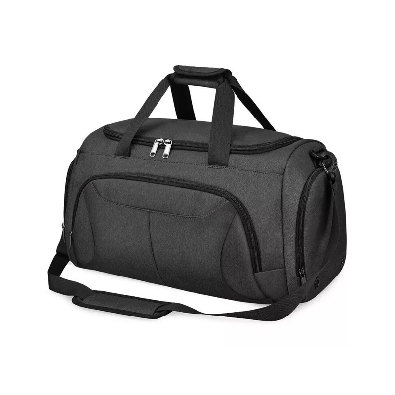 Customized reusable waterproof polyester bag shoe compartment travel sports gym bag