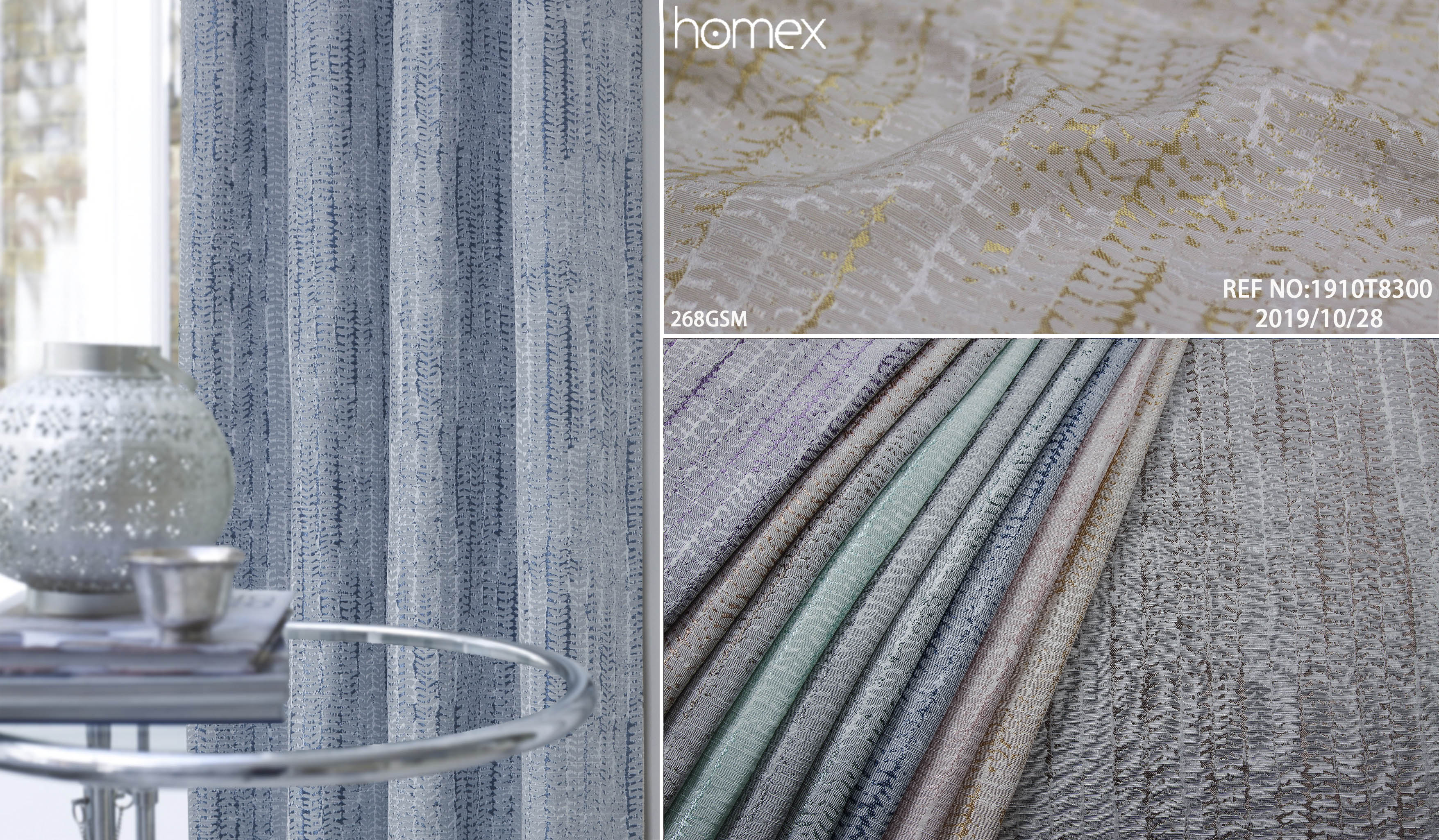 1910T8300，JACQUARD-TEXTURE，GOLD-DUCKEGG-PINK-PURPLE-BROWN