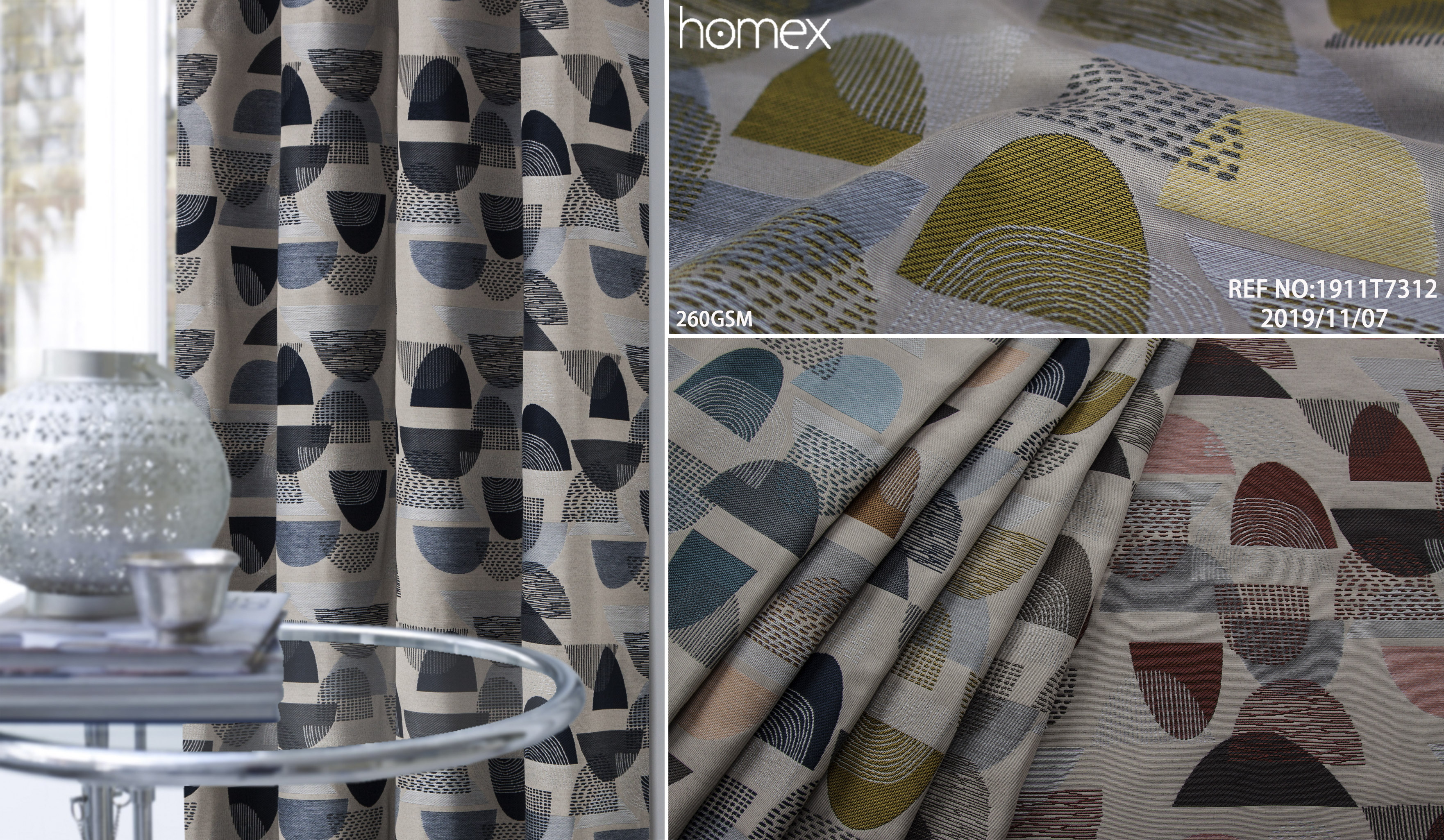 1911T7312，JACQUARD-GEO，BLUE-YELLOW-RED-GREY-GREEN