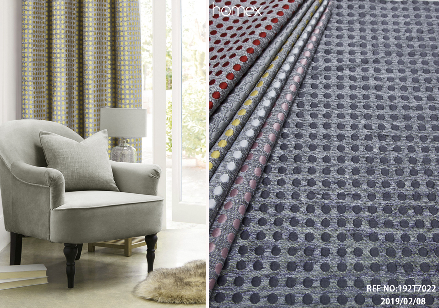 192T7022，JACQUARD-GEO，GREY-WHITE-YELLOW-PINK-RED