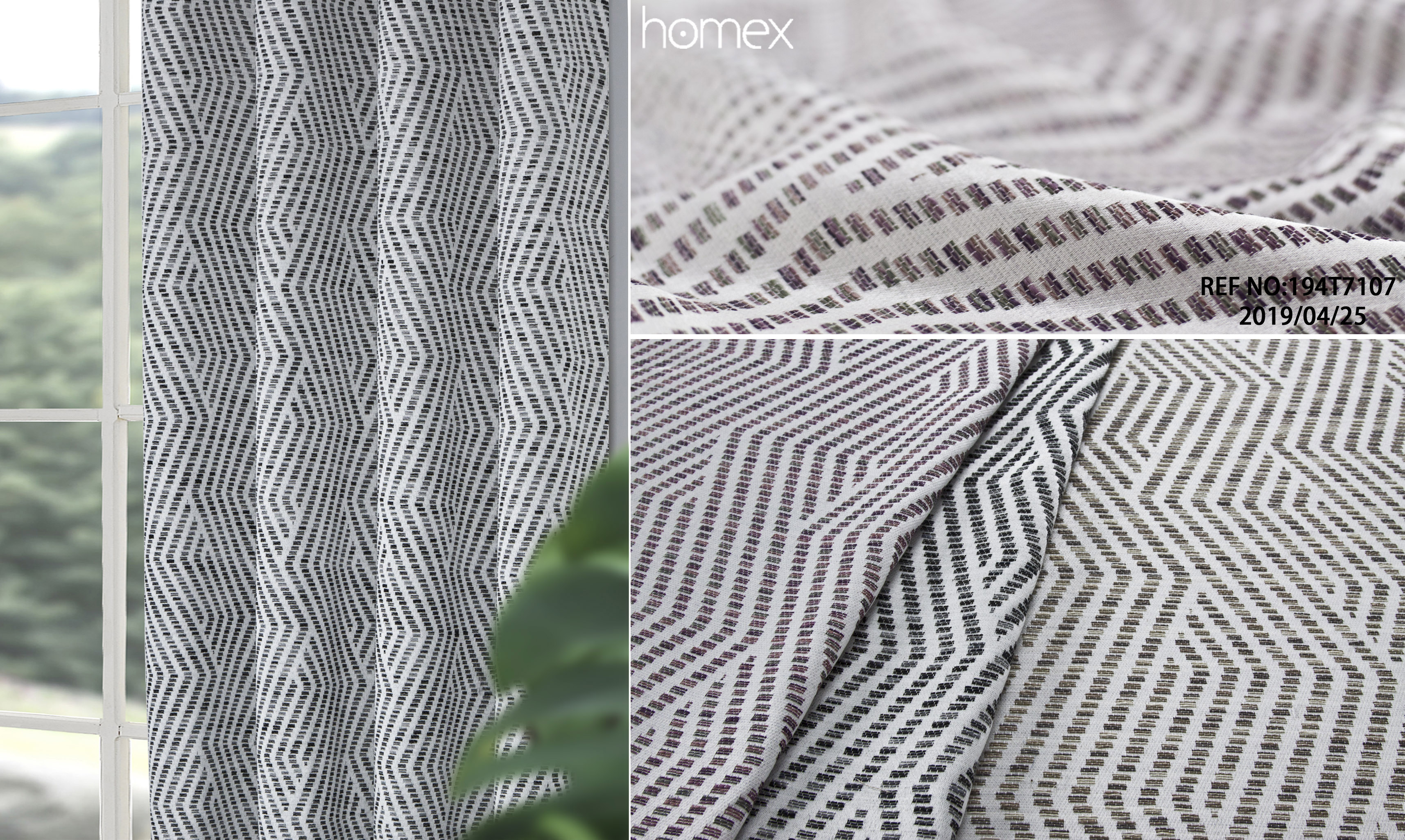 194T7107，JACQUARD-GEO，BLACK-PURPLE-BROWN