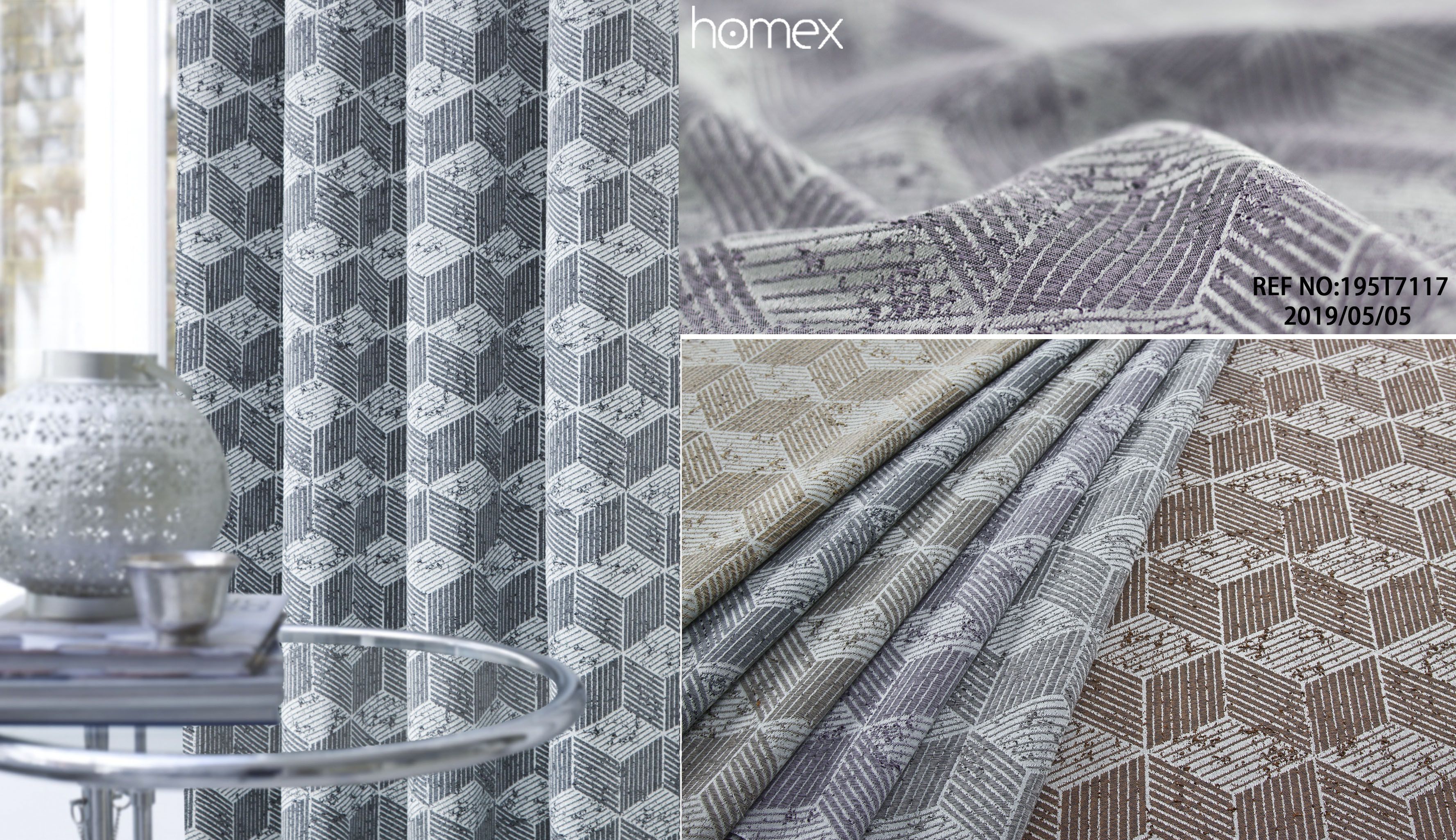 195T7117，JACQUARD-GEO，NATURAL-GREY-PURPLE-BROWN