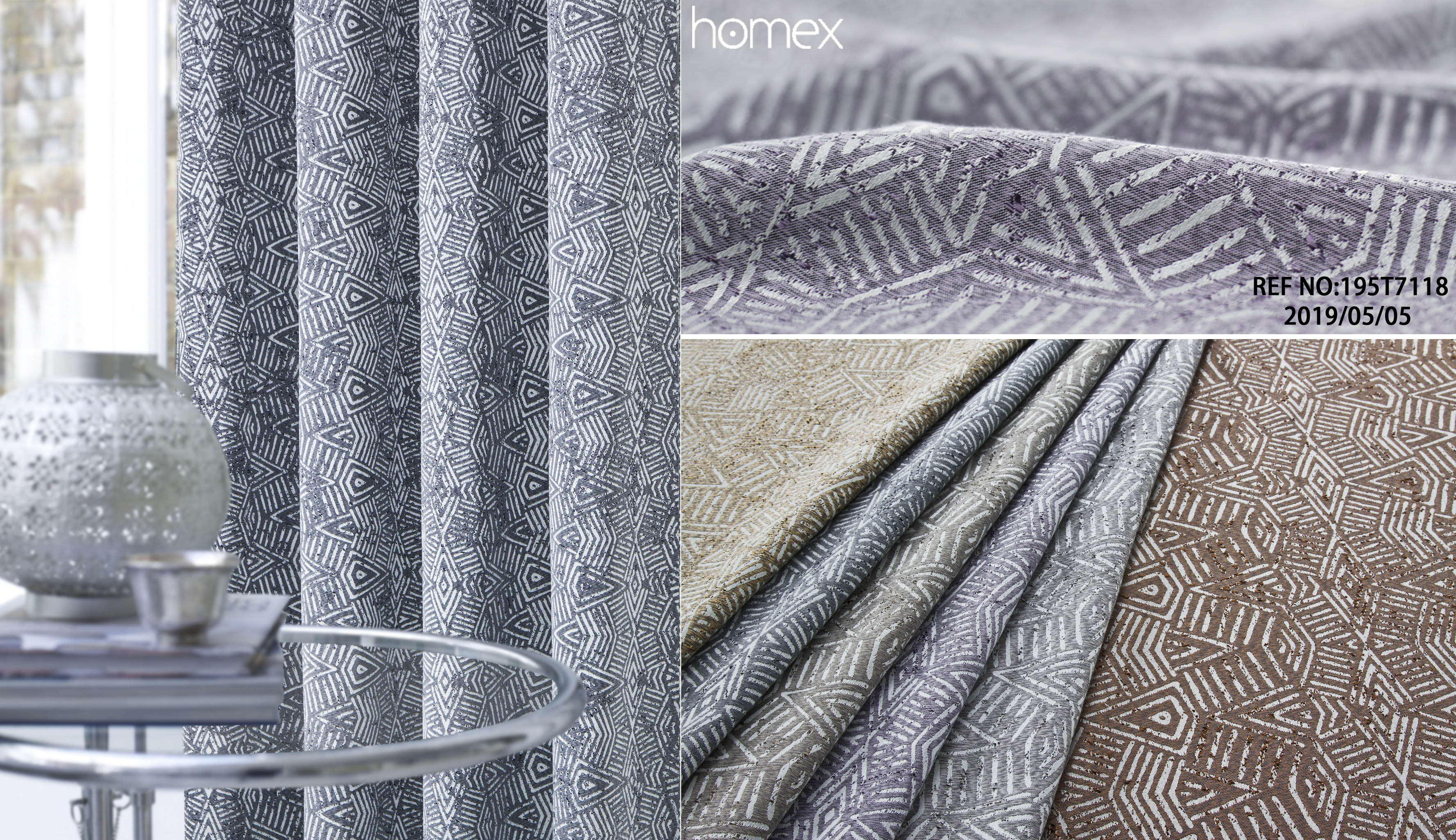 195T7118，JACQUARD-GEO，NATURAL-GREY-PURPLE-BROWN