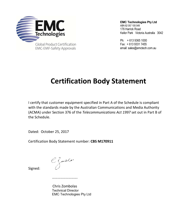 大洋洲无线认证 (AS/NZS 60950.1:2015)