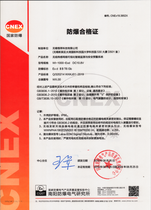 防爆合格证-2019