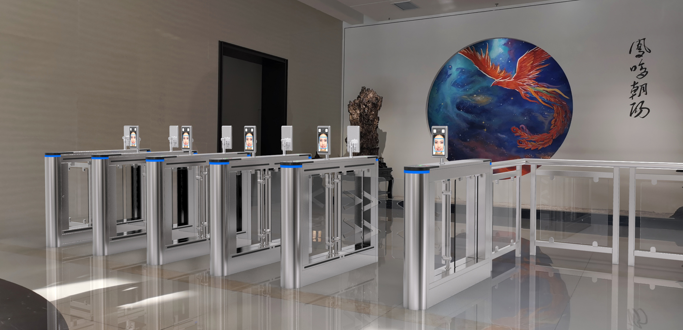 Excelsoo Luxury Swing Barrier SWGB312 for Public Security Bureau