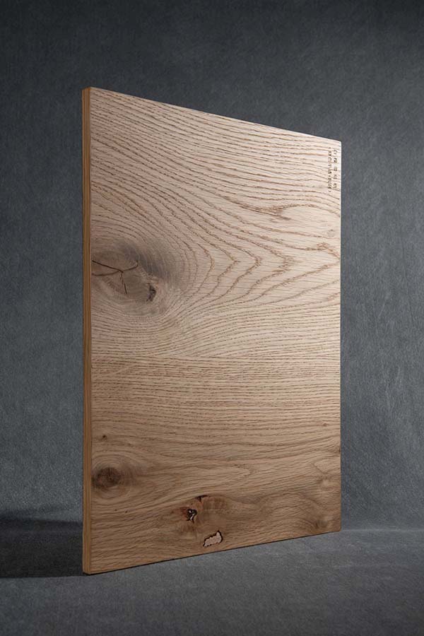 Rustic style light oak veneer sample