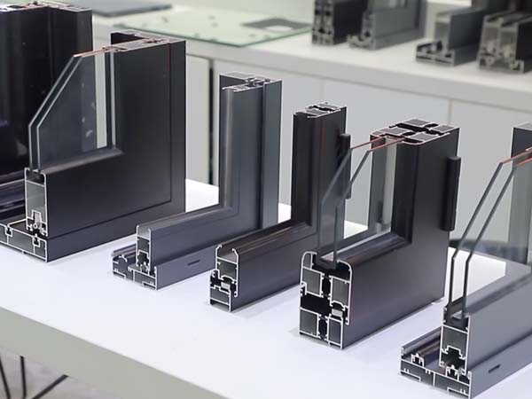 Aluminum window profile sections