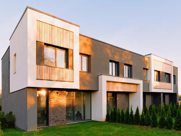 A villa showcasing aluminum doors and windows