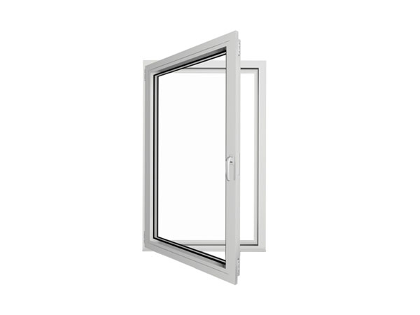 White casement window