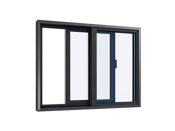 Black aluminum sliding window