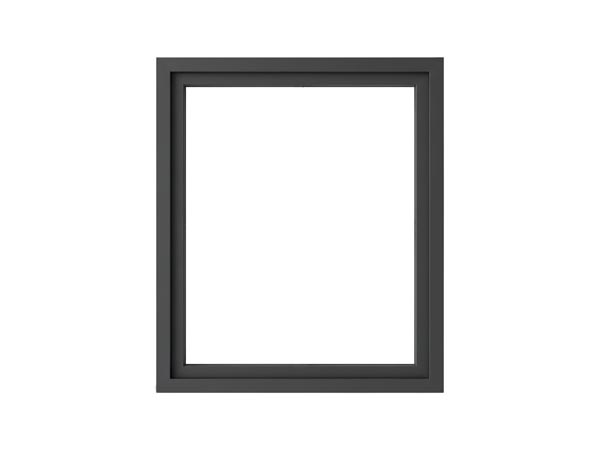 Dark grey aluminum fixed picture window