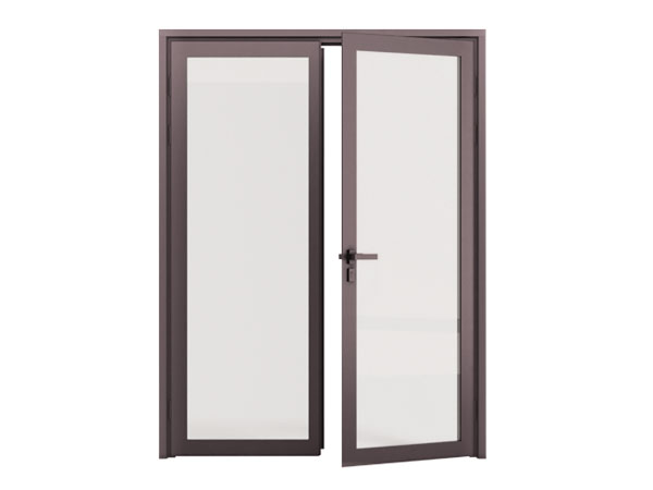 Double-leaf hinge aluminum doors