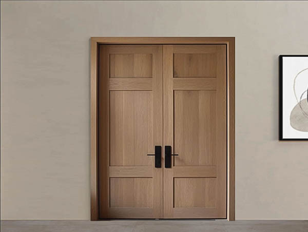 Double leaf solid oak door