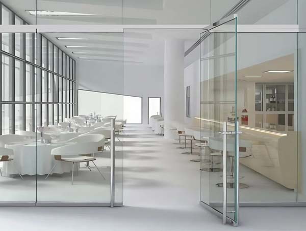Frameless glass door