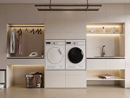 Laundry room with custom cabinets