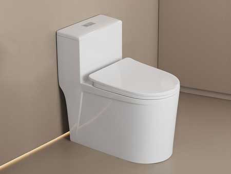 White ceramic toilet bowl