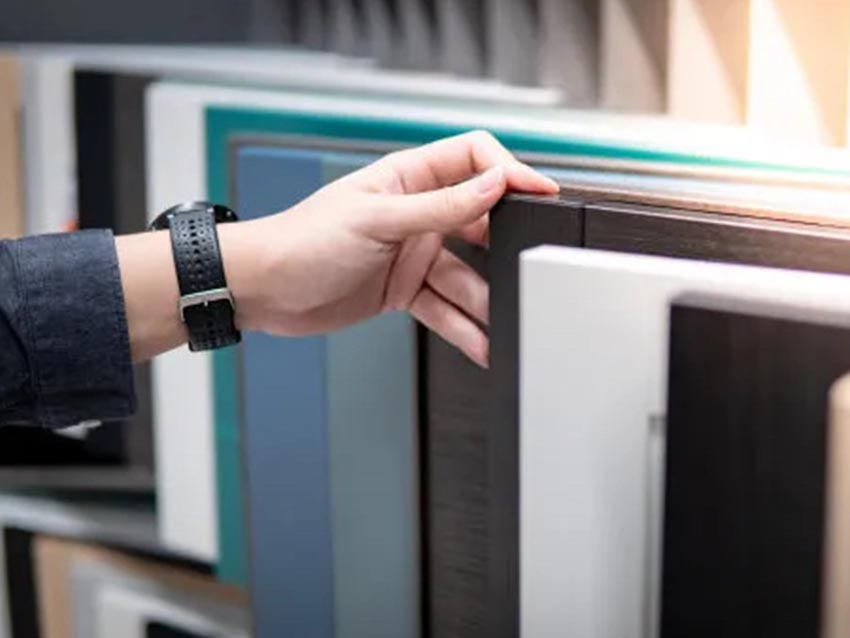 Wooden board samples for cabinets