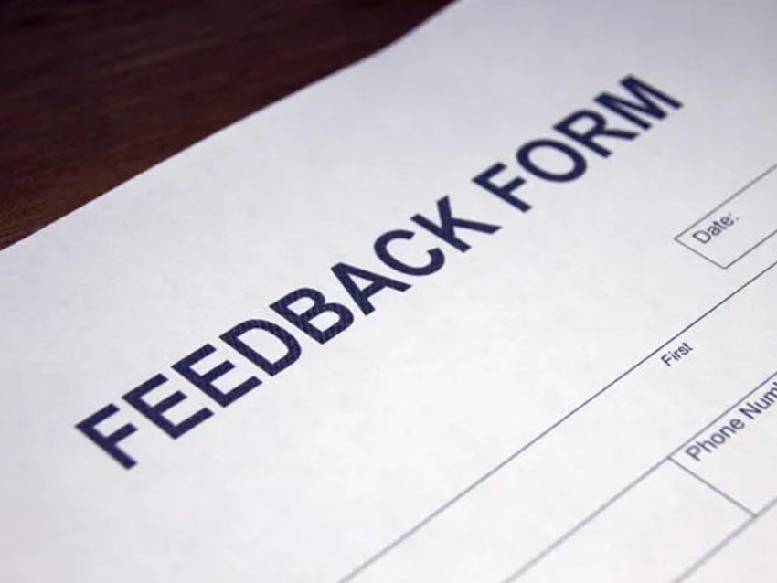 Customer feedback form