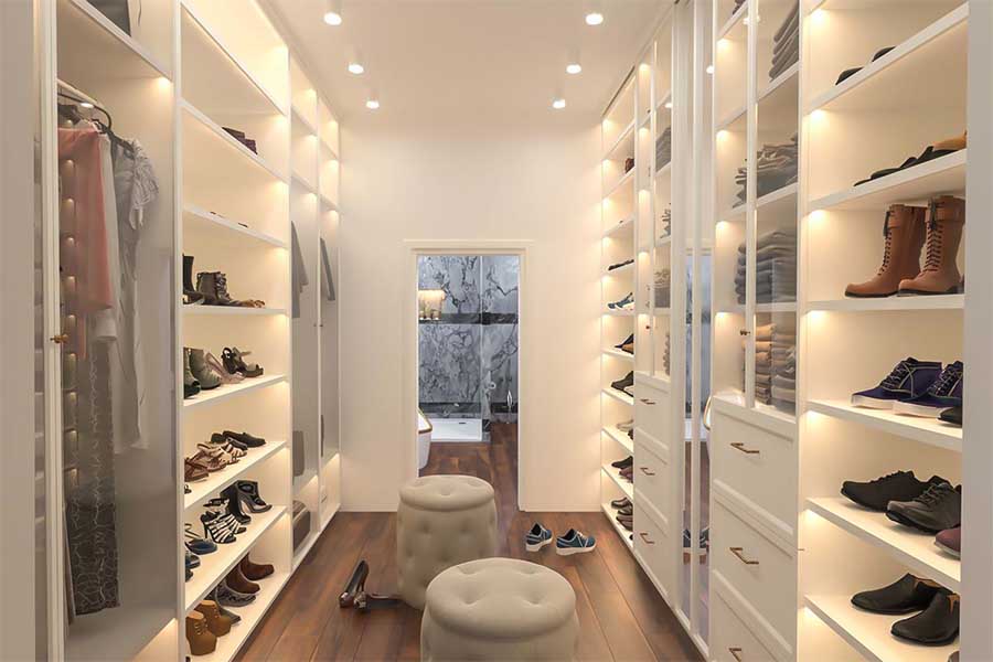 Linear Walk in Closet