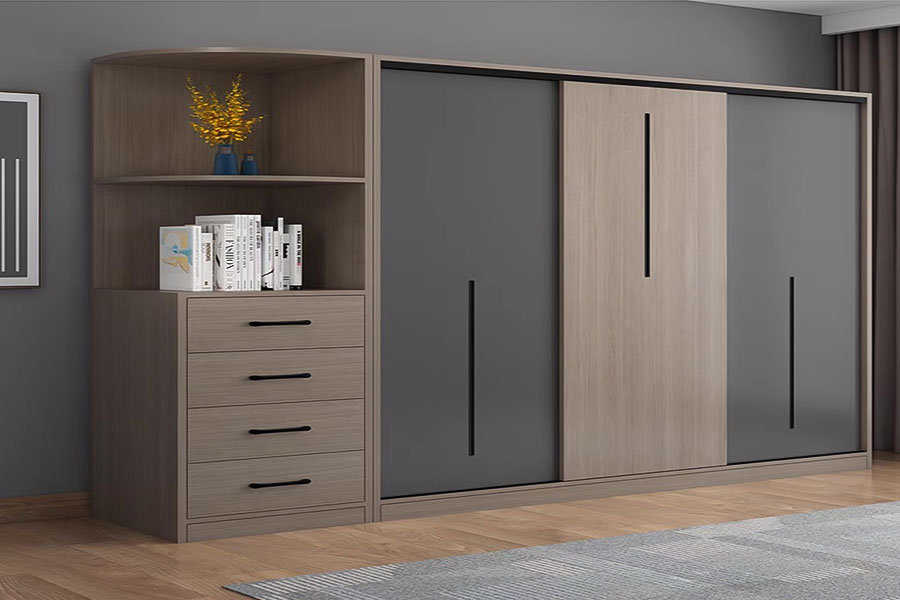 Frameless door panels - sliding door closet