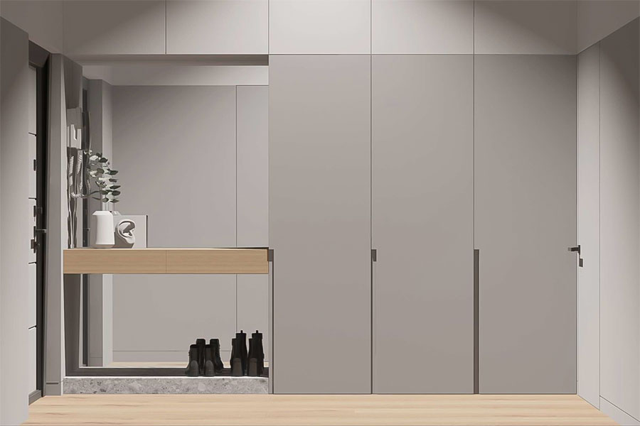 Modern Medium density fiberboard hinged wardrobe with paint finish 