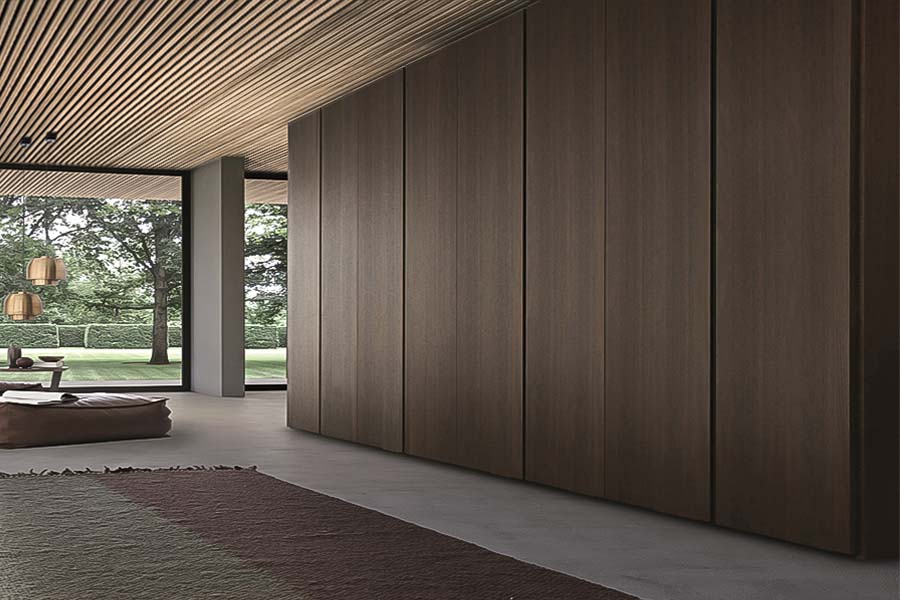Engineered wood with natural veneer hinged wardrobe