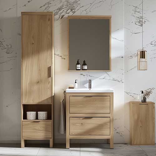 Oak Bathroom cabinets