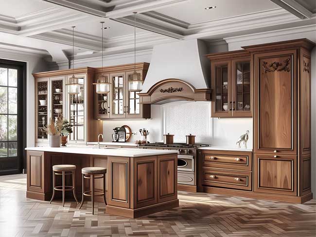 Hickory solid wood raised panel kitchen