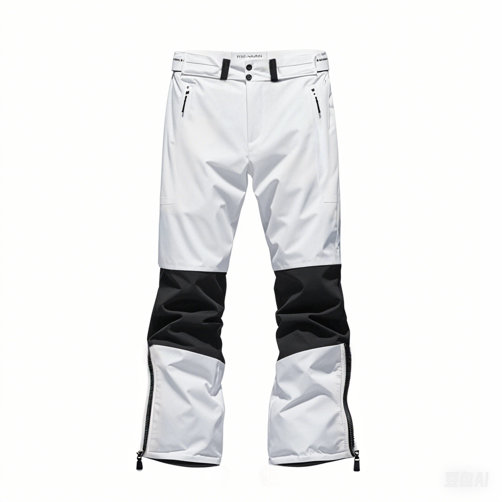白色单板滑雪裤