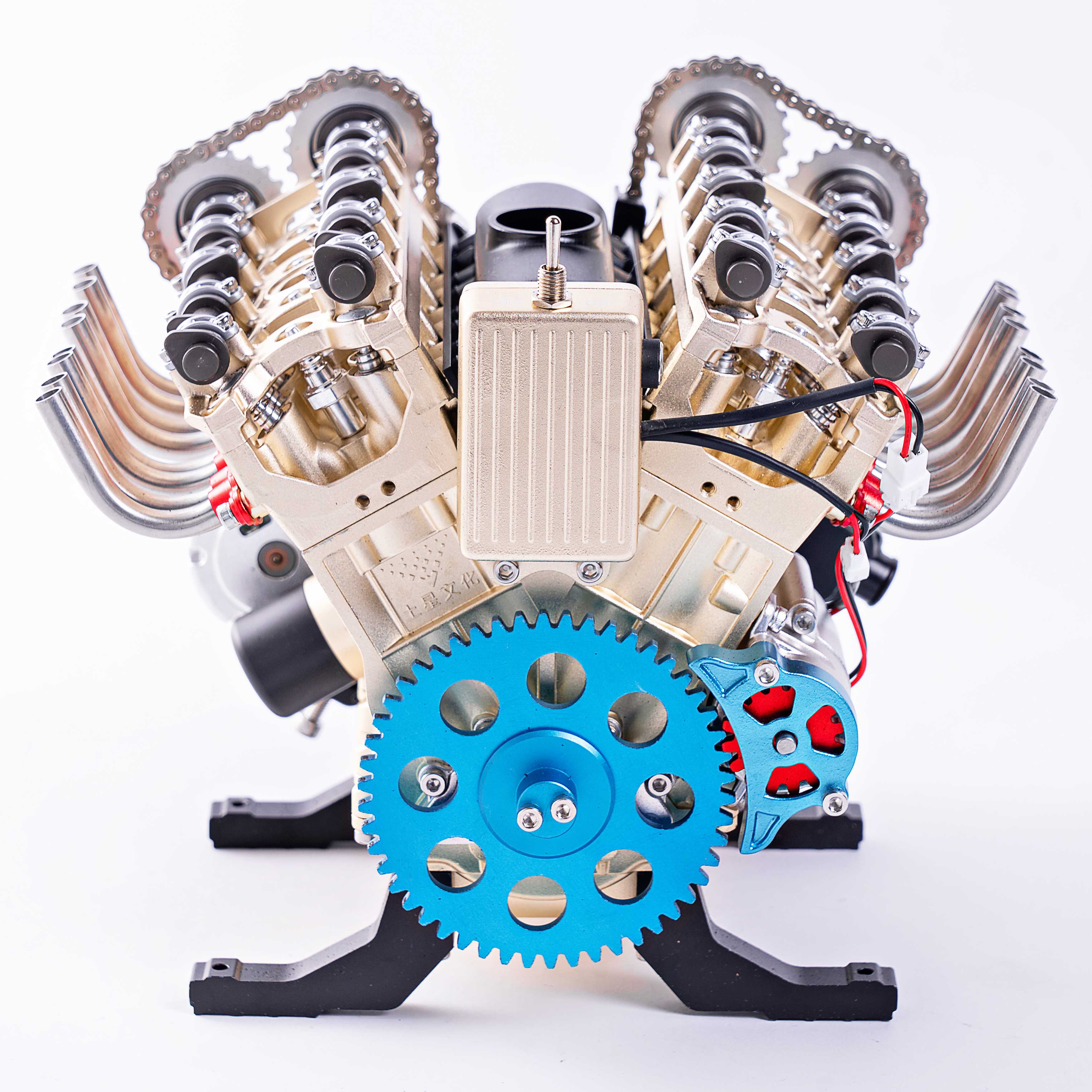 V8エンジンミニチュア　DM118　TECHING　lMachinery V8 ENGINE (DM118)-TECHING