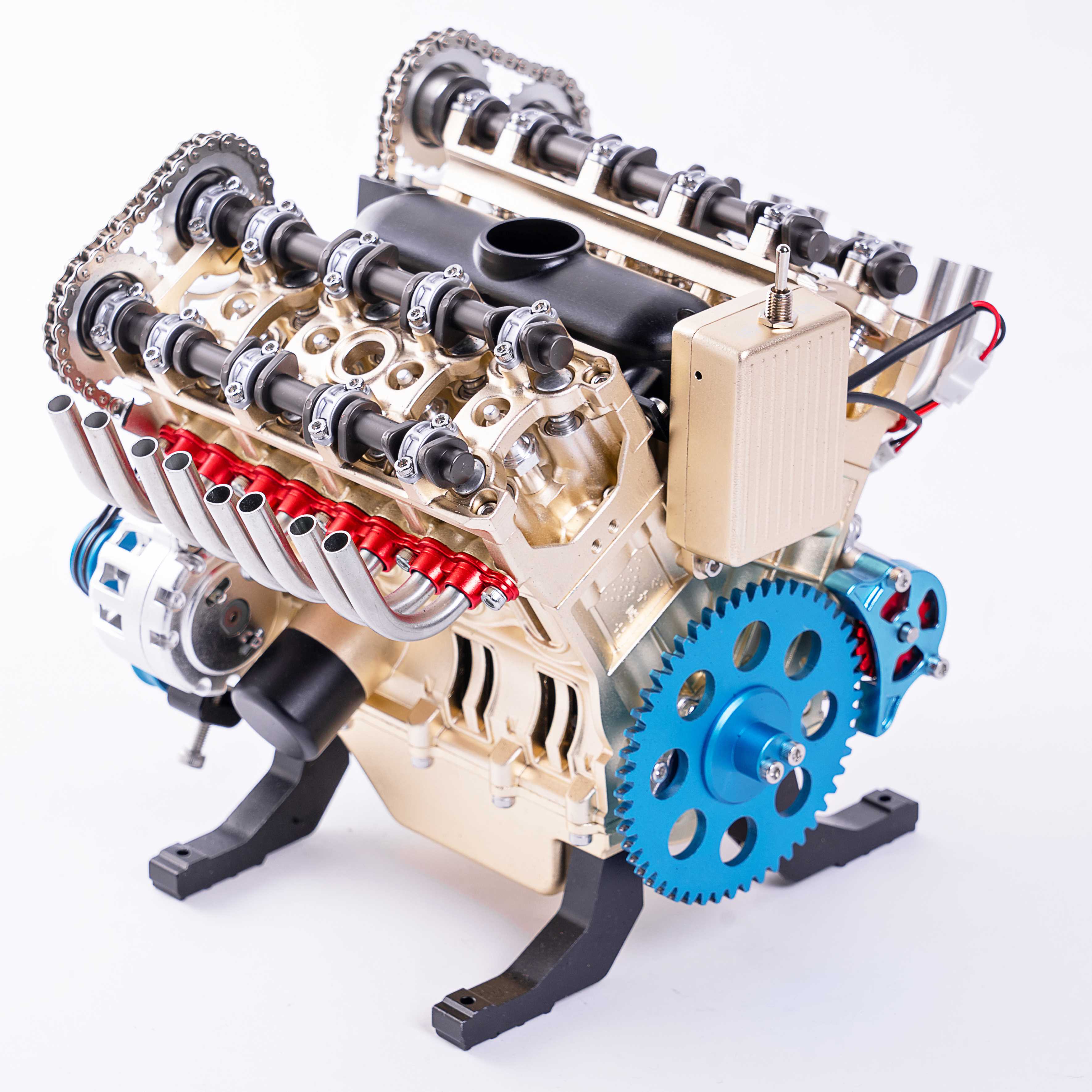 V8エンジンミニチュア　DM118　TECHING　lMachinery V8 ENGINE (DM118)-TECHING