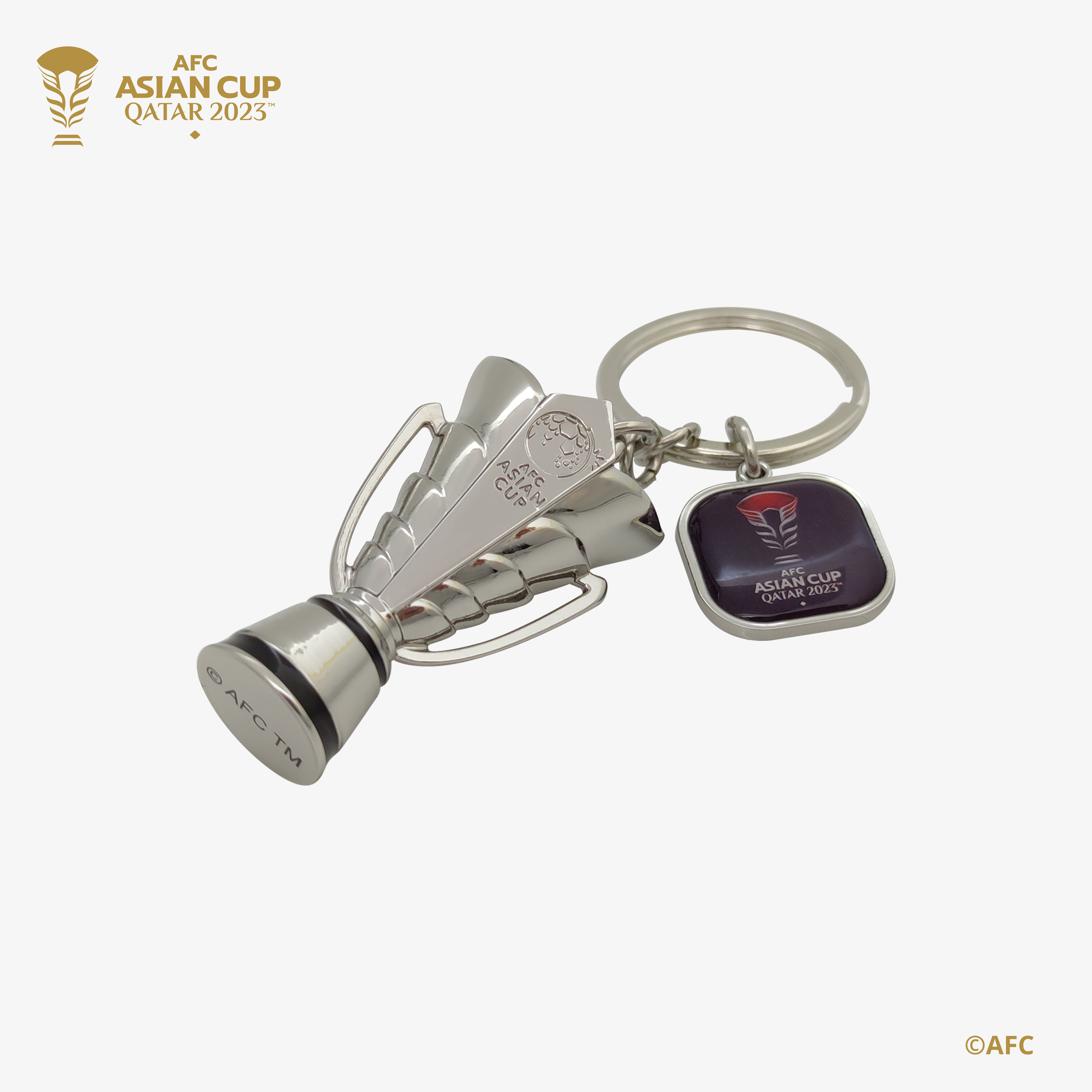 2023 AFC Asian Cup 3D Trophy Keychain with Official Emblem