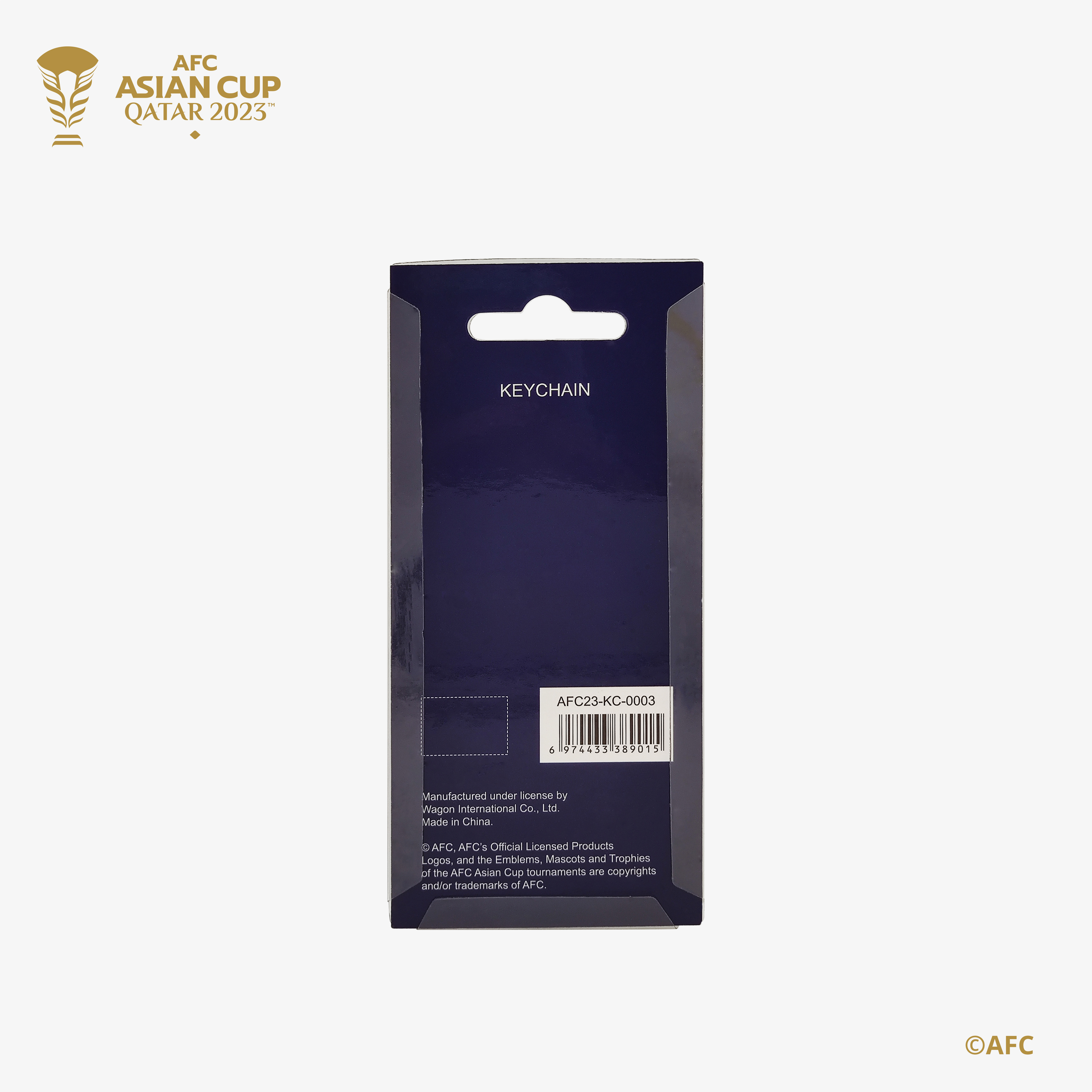 2023 AFC Asian Cup 3D Trophy Keychain with Official Emblem