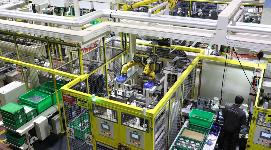 motorcycle manufacturing line