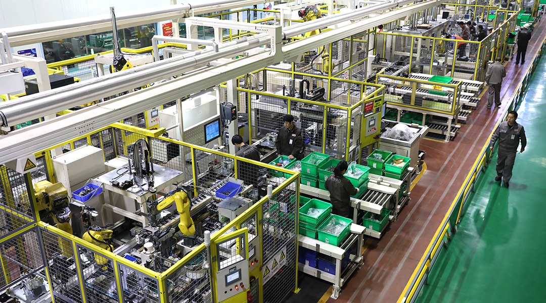 motorcycle manufacturing line