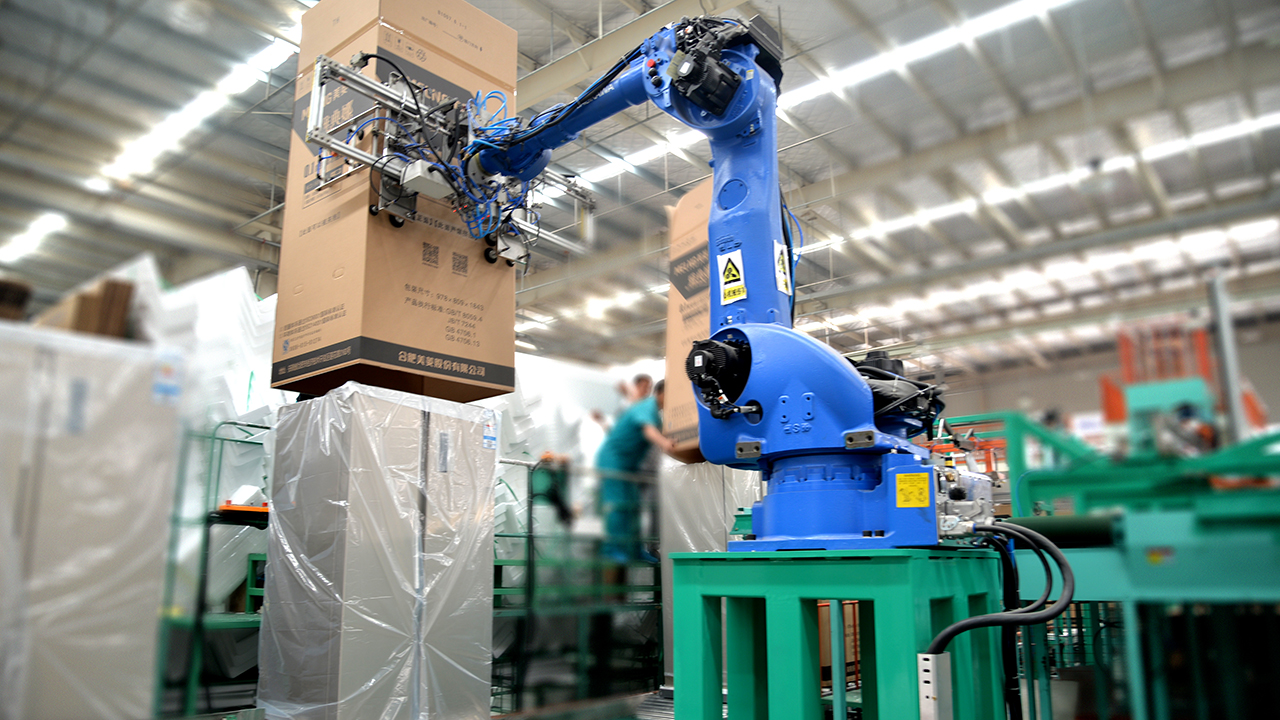 包装套箱流水线机器人