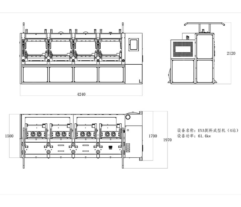 ZT8204-EVA倒料成型机-四站-模型