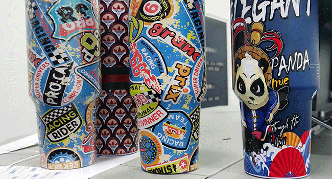 40oz Tumbler uv cylinder printer