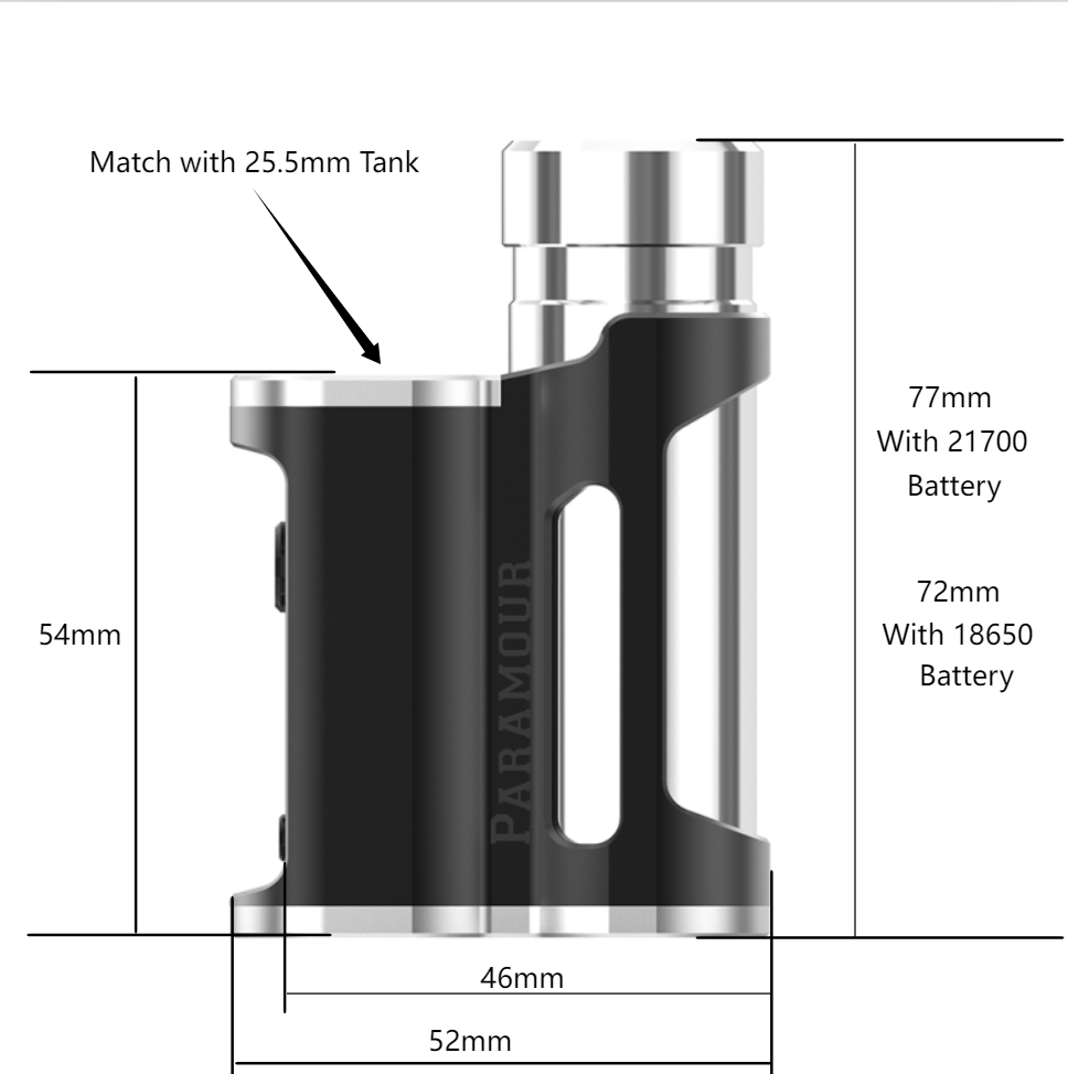 MECHVAPE x EVOLV PARAMOUR DNA80C SBS MOD 21700 BATTERY-MECHVAPE