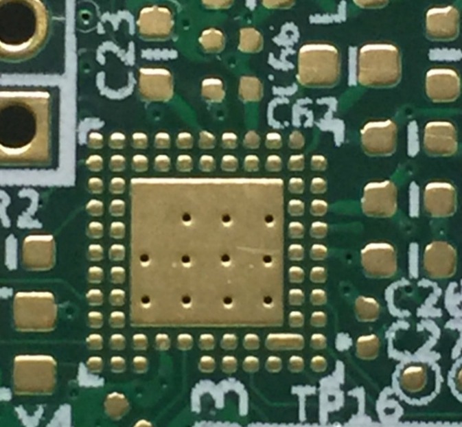 via in pad,  plated over filled via